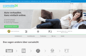 Autoverkauf über Carsale24 - Homepage