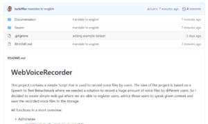 WebVoiceRecorder - Github Project