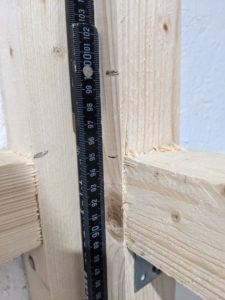 Sauna Holz- Ständer Unterkonstruktion - Balken für Sitzbänke