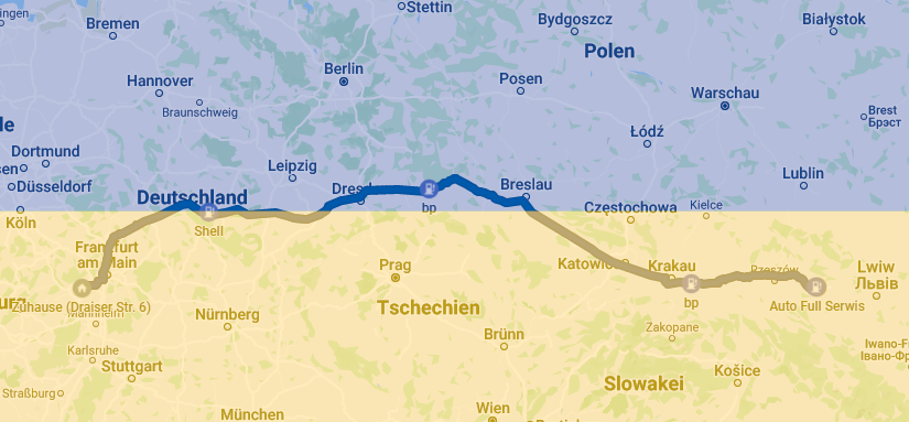 Unsere Route zur Ukraine