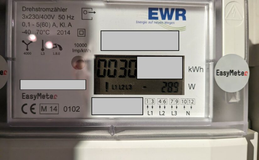 Balkonkraftwerk Stromzähler Einspeisevorgang