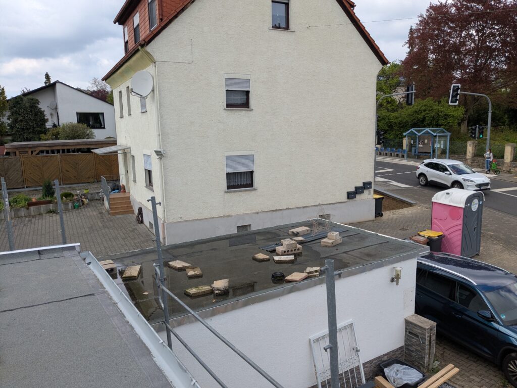 Garagendach ist leer