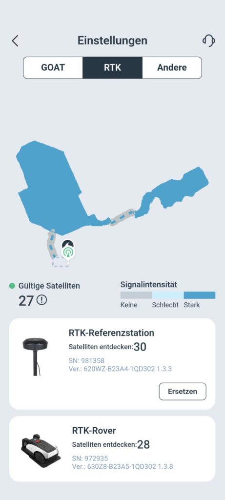 GOAT 800 Mähroboter - Satelliten Empfang