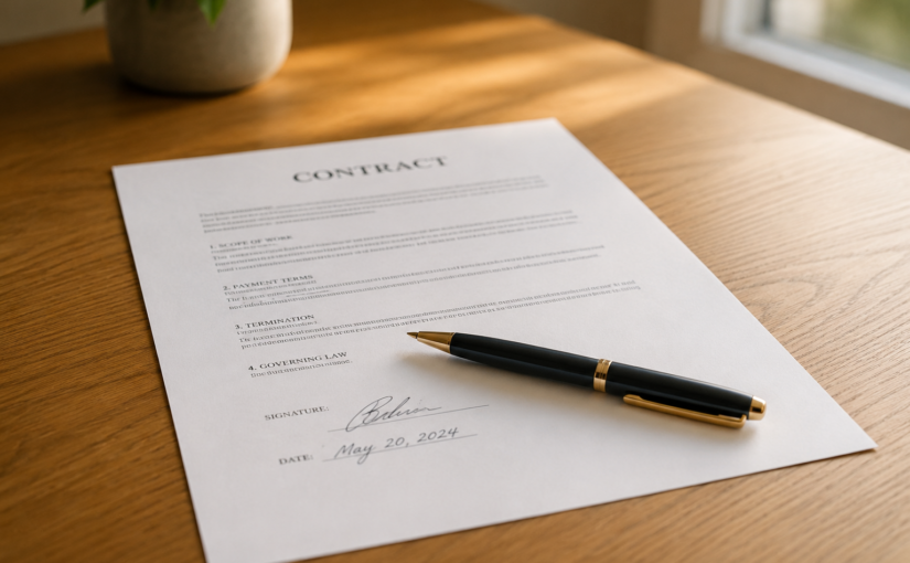 signed contract