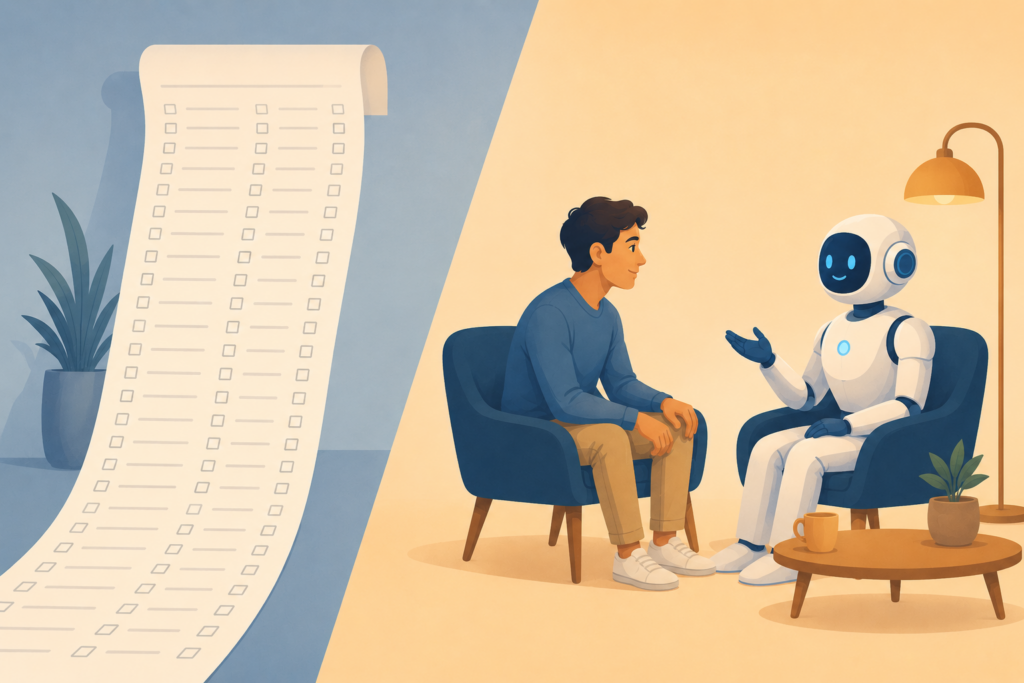 Interview vs. Fragebogen